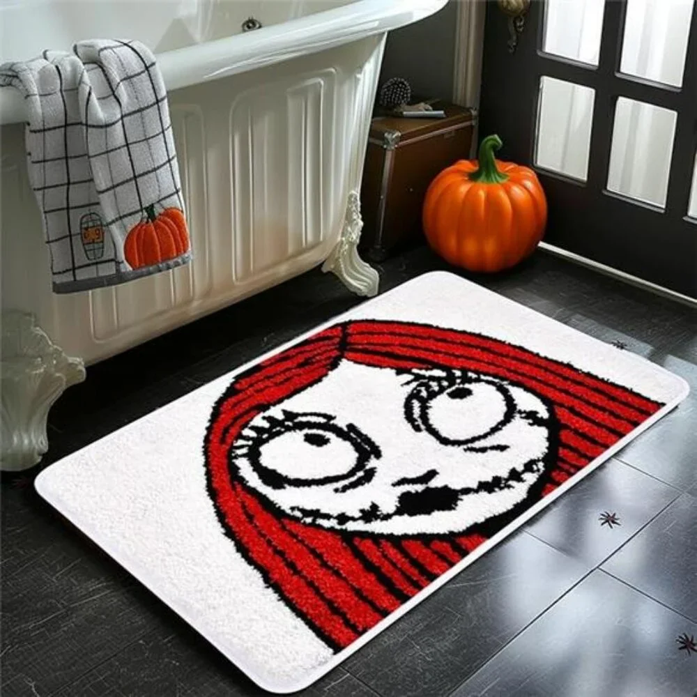 Nightmare Before Christmas Sally Bath Mat Halloween Non Slip Absorbent Rug Decor